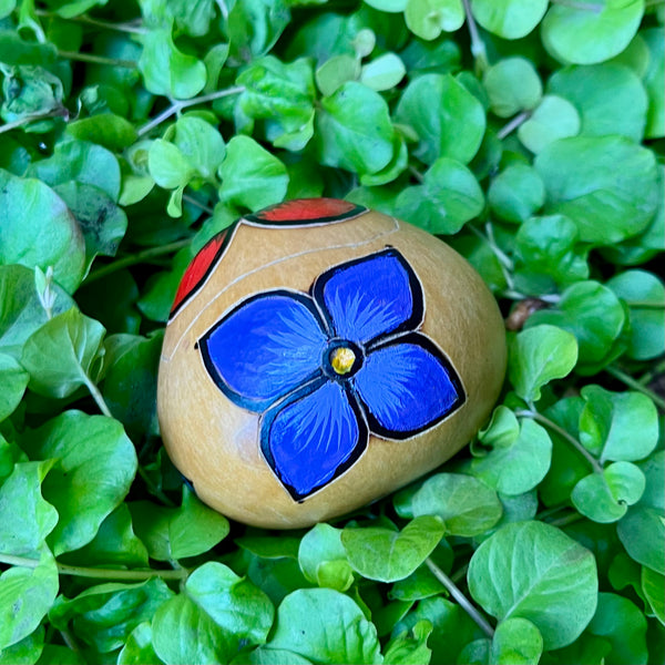 Gourd Shaker Painted Flowers - J0448