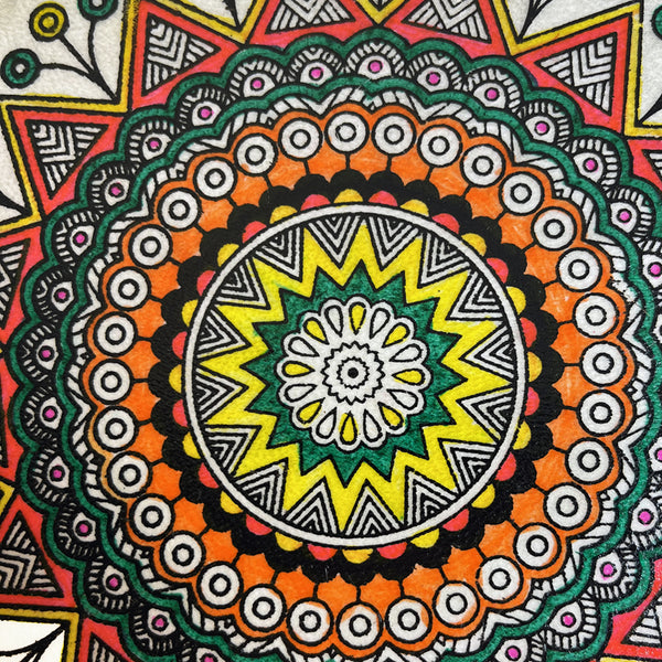 Mandala Frame Drum - J054