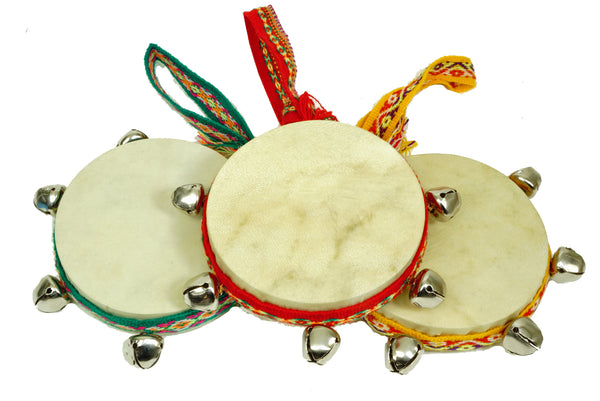 Damasas Drum w/ Bells & Fabric Loop - J020B